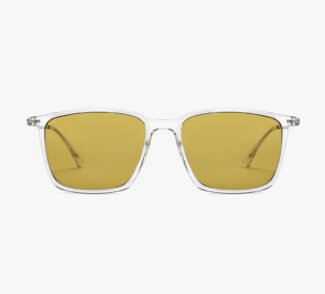 Transparent Yellow Full Rim Square Sunglass