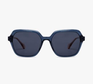 Blue Transparent Blue Full Rim Square Sunglasses